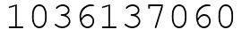 Число 1036137060.