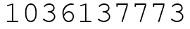 Число 1036137773.