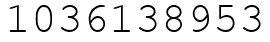 Число 1036138953.
