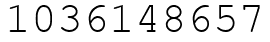 Число 1036148657.