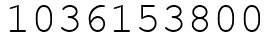 Число 1036153800.
