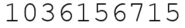Число 1036156715.