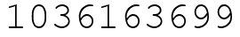 Число 1036163699.