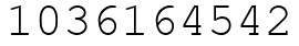 Число 1036164542.