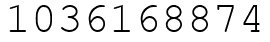 Число 1036168874.