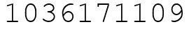 Число 1036171109.