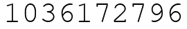 Число 1036172796.