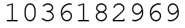 Число 1036182969.