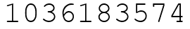 Число 1036183574.