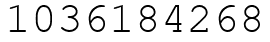 Число 1036184268.
