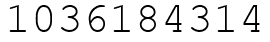 Число 1036184314.