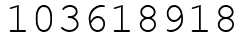 Число 103618918.
