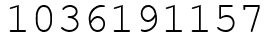 Число 1036191157.