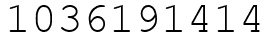 Число 1036191414.