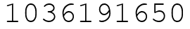 Число 1036191650.