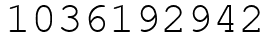 Число 1036192942.