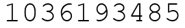 Число 1036193485.