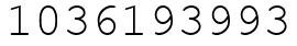 Число 1036193993.
