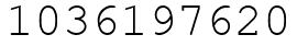 Число 1036197620.