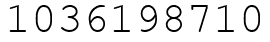 Число 1036198710.
