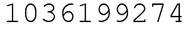 Число 1036199274.