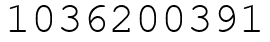 Число 1036200391.