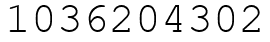 Число 1036204302.