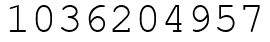 Число 1036204957.