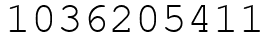 Число 1036205411.