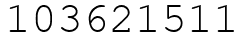 Число 103621511.