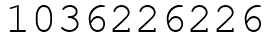 Число 1036226226.