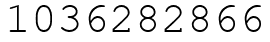 Число 1036282866.