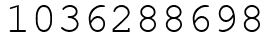 Число 1036288698.