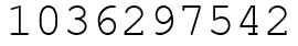 Число 1036297542.