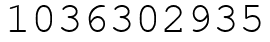 Число 1036302935.