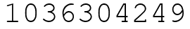 Число 1036304249.