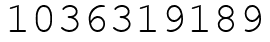Число 1036319189.