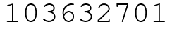 Число 103632701.