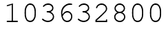 Число 103632800.