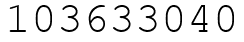 Число 103633040.
