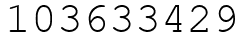 Число 103633429.