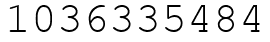 Число 1036335484.