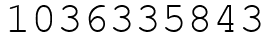 Число 1036335843.