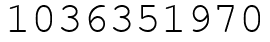 Число 1036351970.
