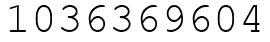 Число 1036369604.