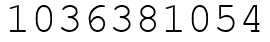 Число 1036381054.
