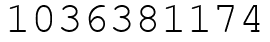 Число 1036381174.