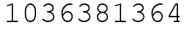 Число 1036381364.