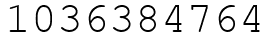 Число 1036384764.
