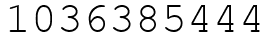 Число 1036385444.